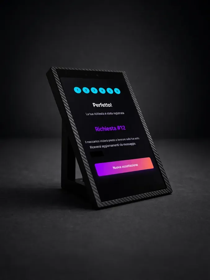 Totem Ariaa con la conferma dell'accettazione appena completata