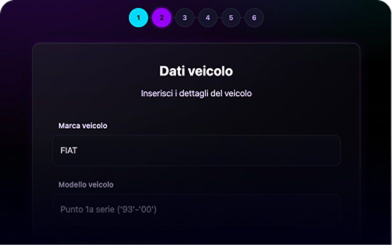 Schermata del kiosk Ariaa con inserimento dei dati del cliente